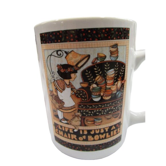 ME Ink Mary Engelbreit Life Is Just A Chair Of Bowlies Vintage Mug GUC - Picture 4 of 8